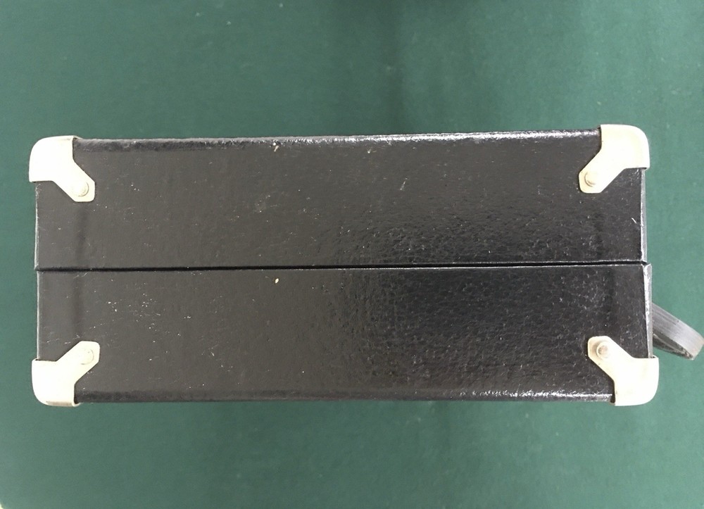Vintage Black Pistol Carrying Case / Display Case with Corner Protectors - Nice!
