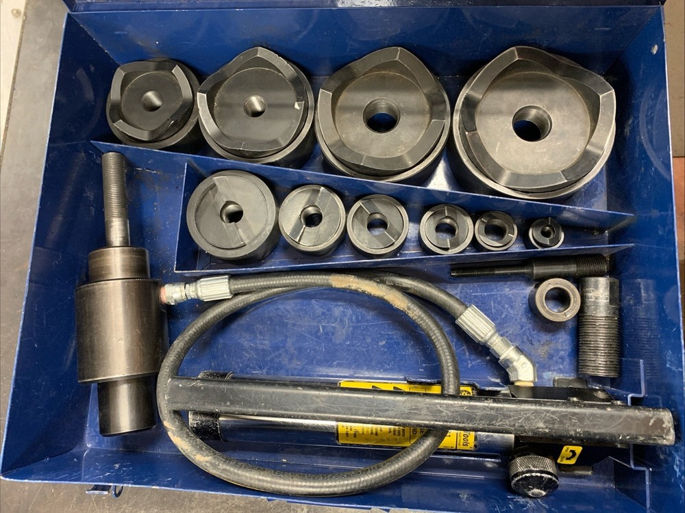 Current Tools Hydraulic Knockout Set Model 154 PM - 1/2” To 4” Set Complete