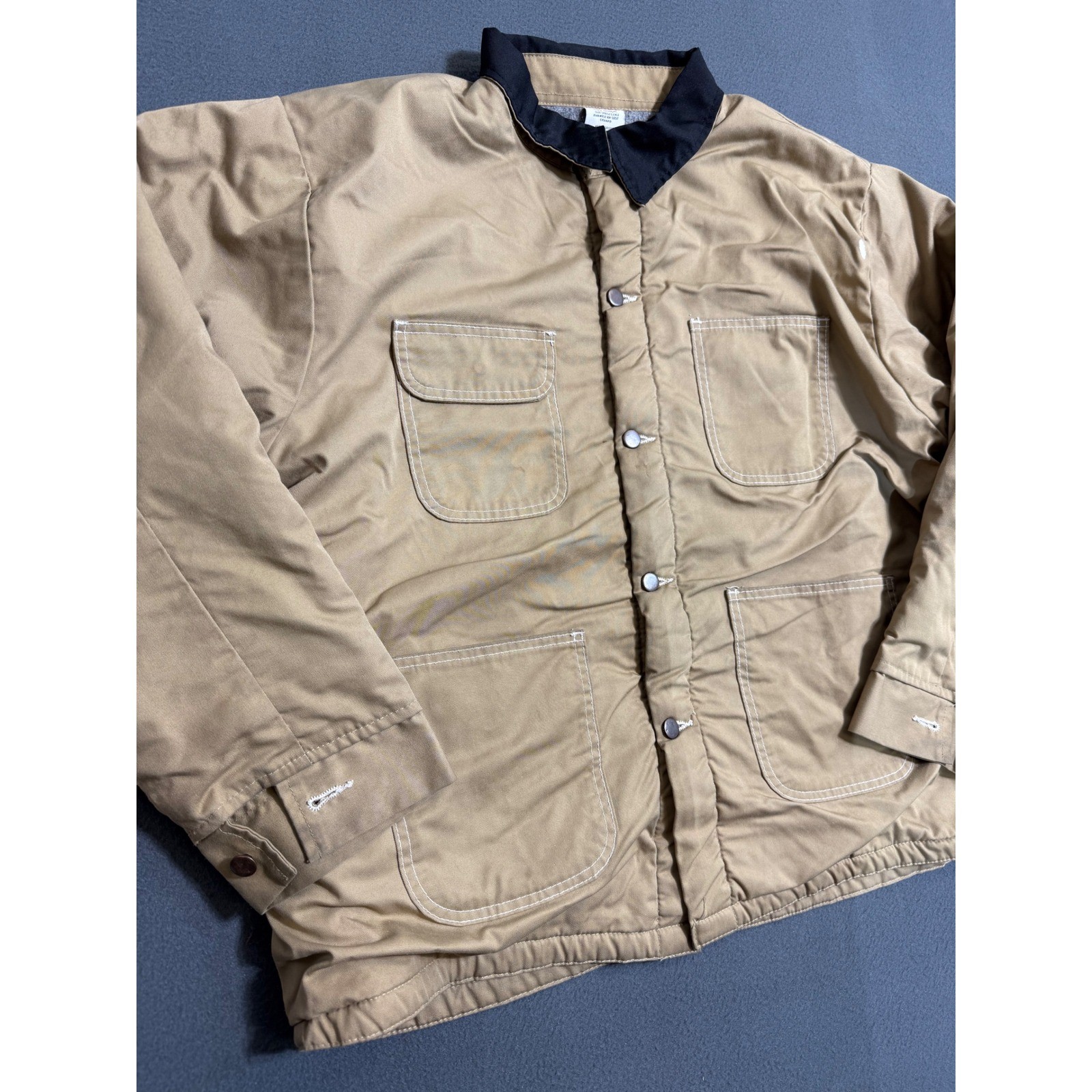 Bob Barker Prison Jacket Mens 2XL Brown Button Blanket Lined Work Barn Chore