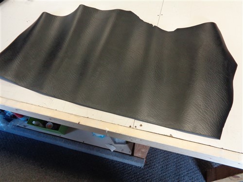 LEATHER HIDE BLACK TEXTURED 51" X 29 1/2"
