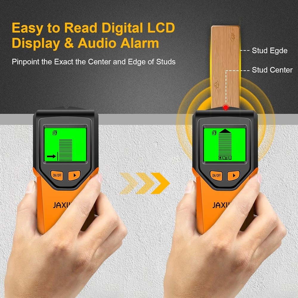 5 in 1 Stud Finder Tool w/Microprocessor Chip and HD LCD Display, Stud Detector