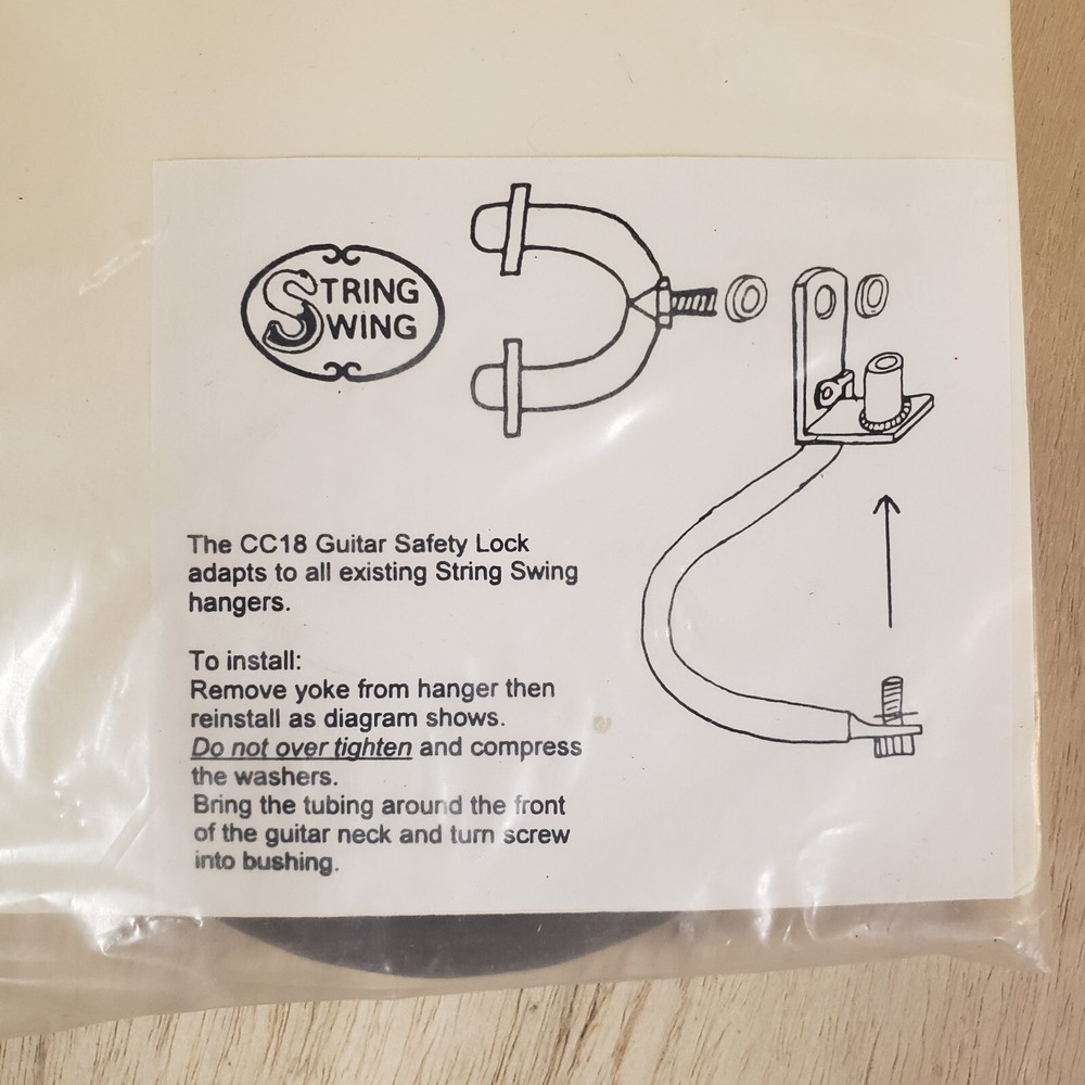 String Swing Padded Guitar Security Safety Lock CC18 - NEW!