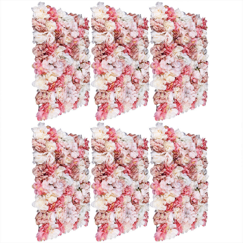 6 Pcs Artificial Velvet Hydrangea Flower Wall Panels for Events & Decor