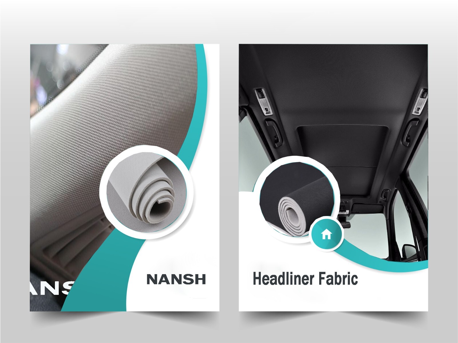 Headliner Fabric with Foam Backing for Car Ceiling Fabric Repair