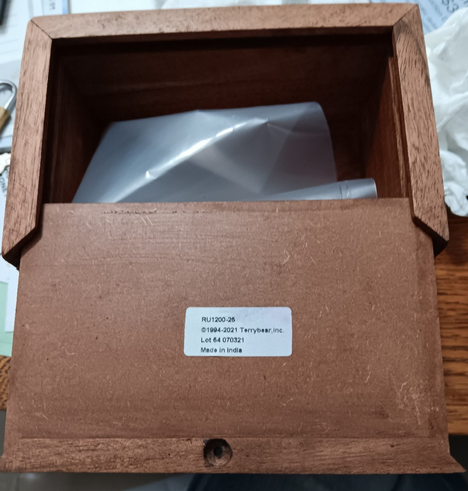 Pet Urn NEW Terrybear Wood Box