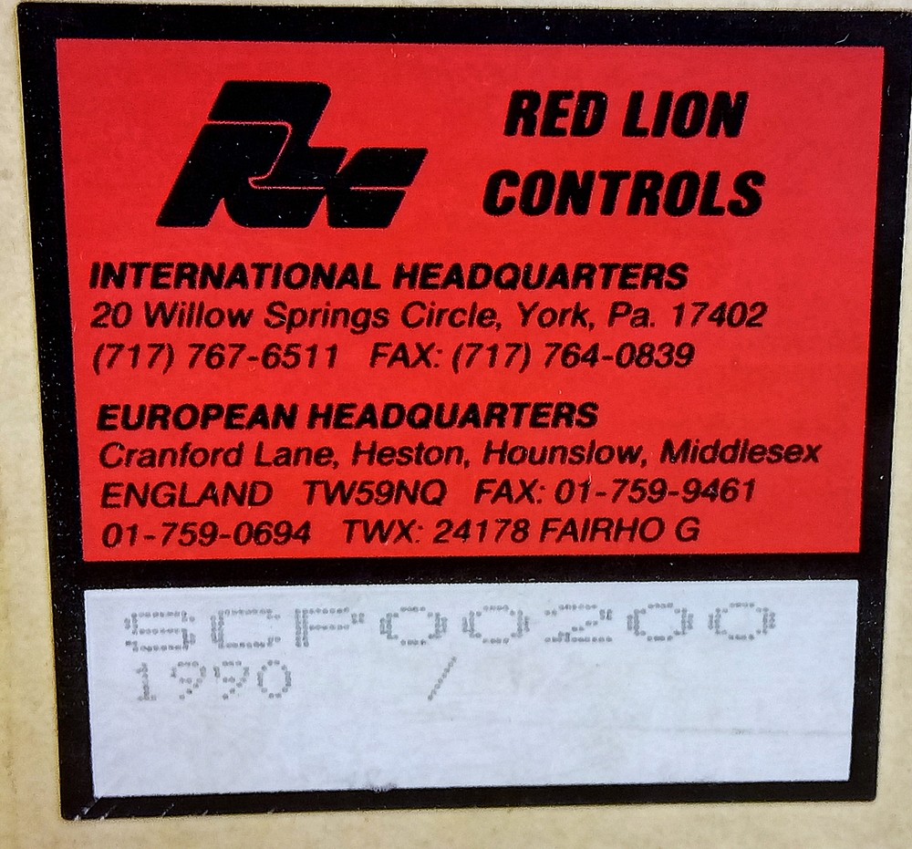 Red Lion Controls SCP00200 2 Digit Counter