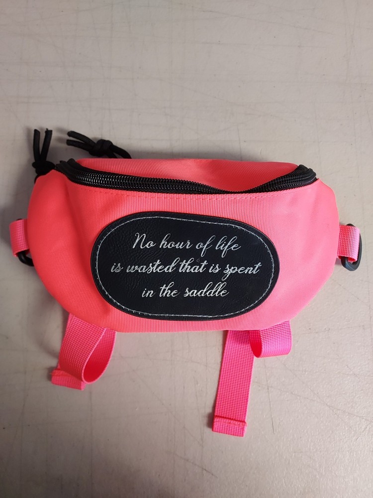 Saddle Pommel Bag Pink Engraved Gift