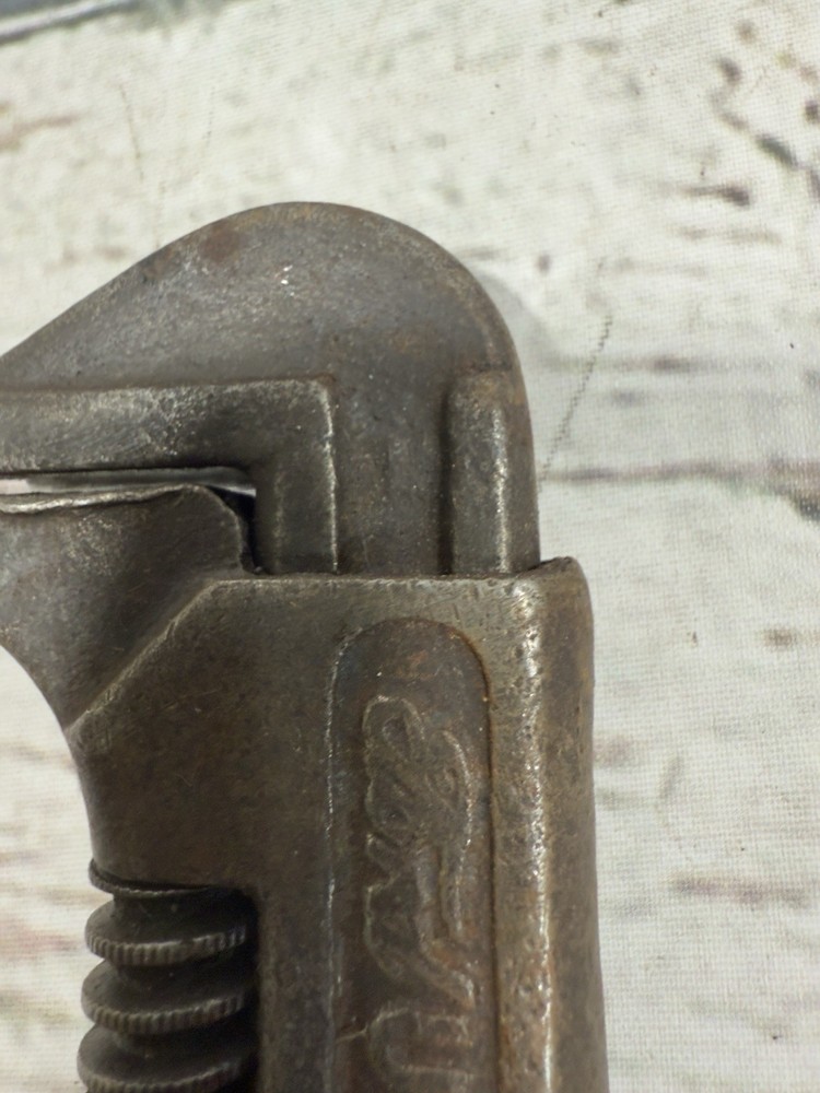 VTG Ford USA Adjustable Monkey Pipe Wrench "M" 9 Inch Script Logo Marked Tool