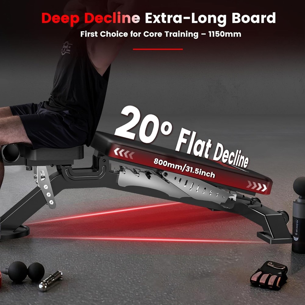 Adjustable Foldable Weight Bench for Home Gym Strength Training Workout Bench