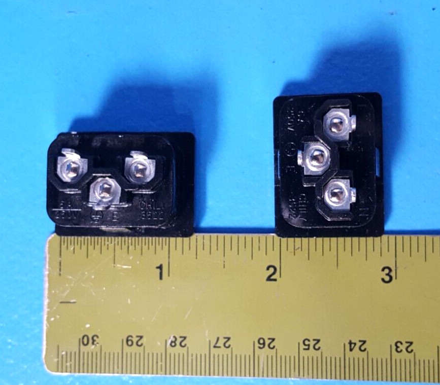 (2 PCS) AC SOCKET, AC POWER INLET, 3522, CHILLY, 250V/6A, PANEL MOUNT