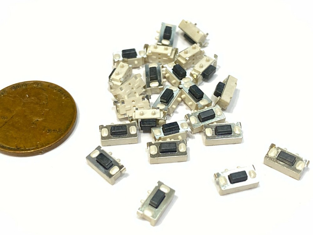 25 Pack White 3x6x3.5MM Tactile Tact Push Button Micro Switch Momentary C19