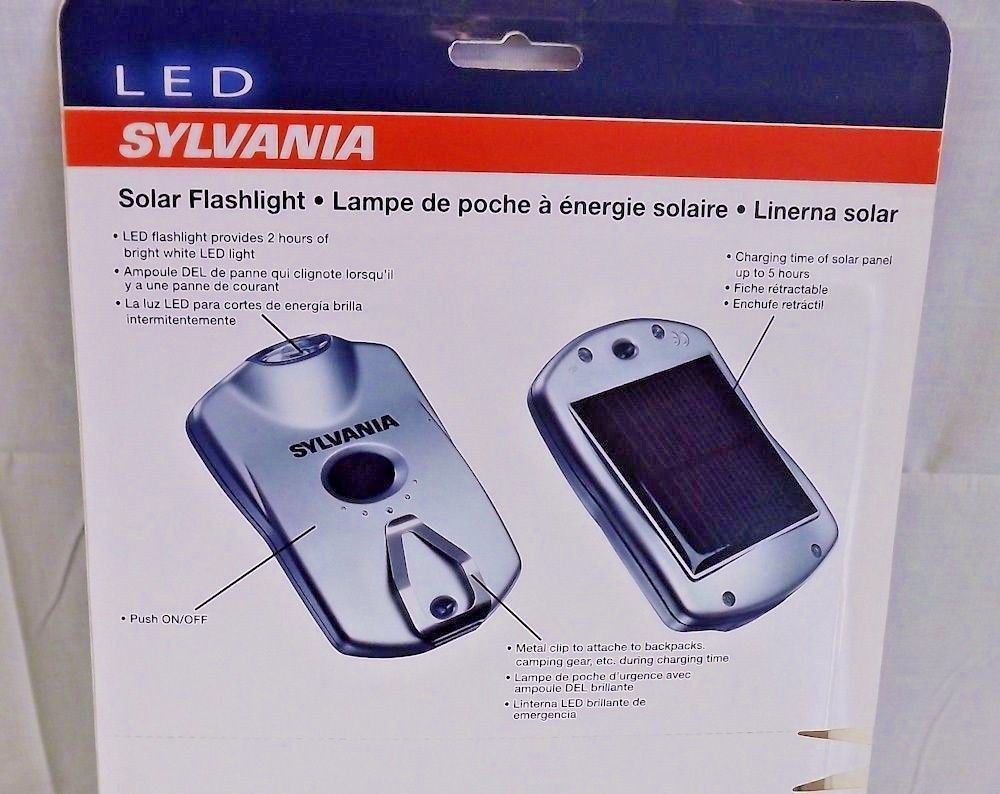 Sylvania Solar Powered Flashlight's 2 Pack 72216