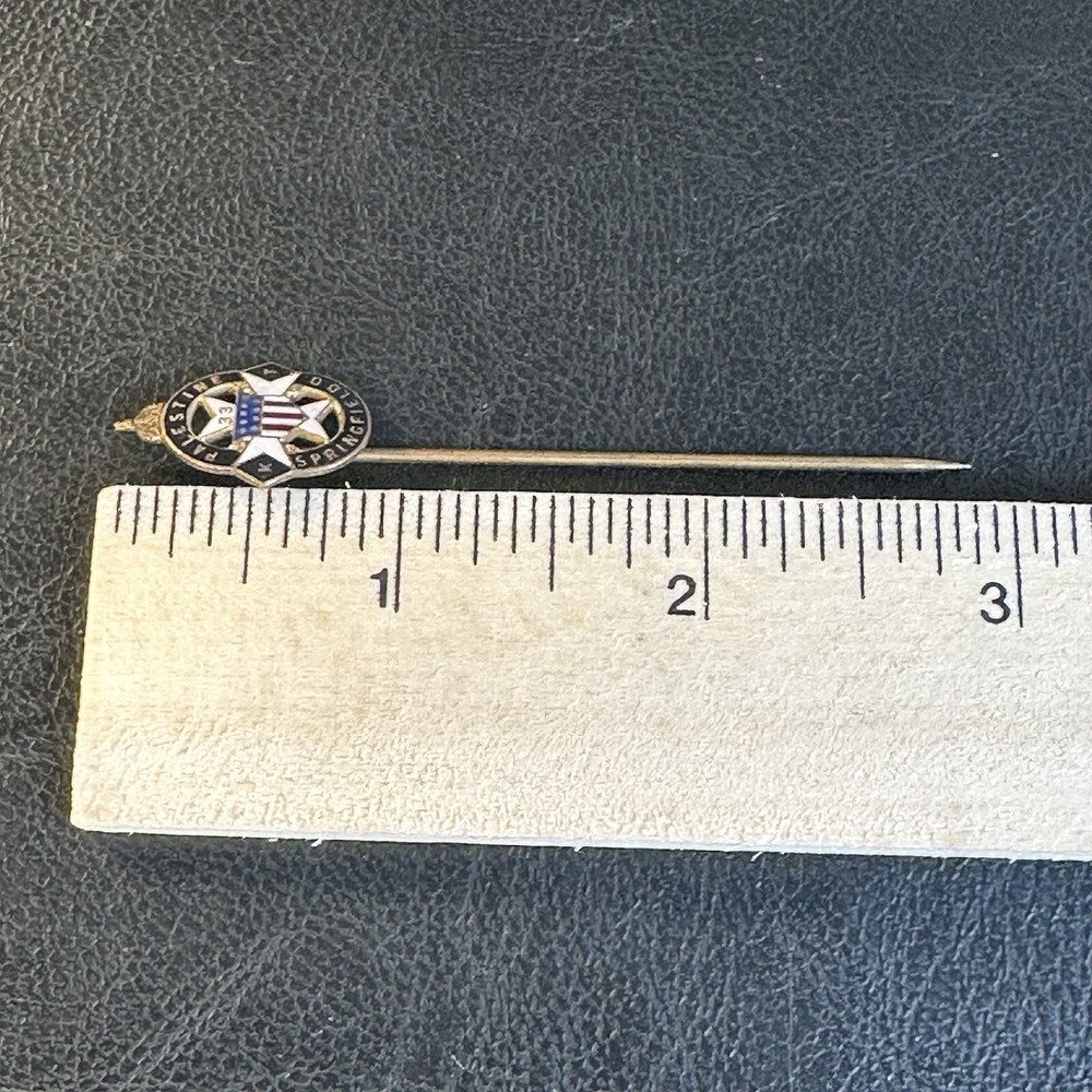 Knights Templar Palestine Ohio Commandery # 33 Enameled Stickpin