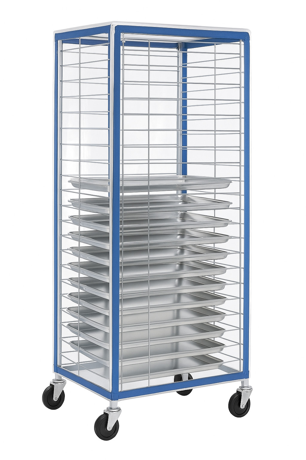 Coverall End Load Pan Rack Cover Clear Vinyl - 28"L x 23"W x 64"H