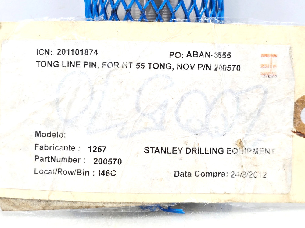 200570 HINGE PIN FOR HT55 TONG
