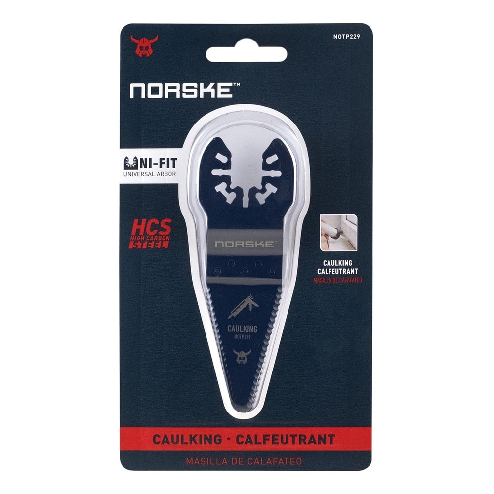 Norske Tools NOTP229 Caulking Scraper Oscillating Multi Tool Accessory Black