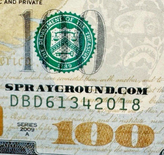Sprayground $100 Dollar Bill Accessory Play Funny Money Note Unused