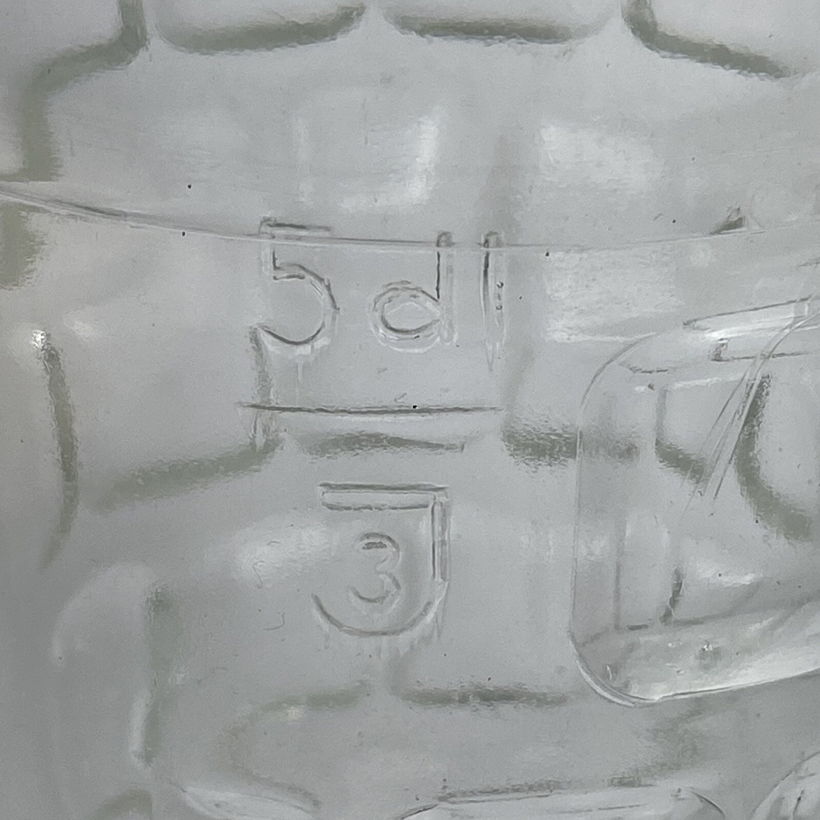 VTG Dimple Thumbprint Glass Mug Heavy Clear Pint Beer .5 L Stein Man Cave Bar