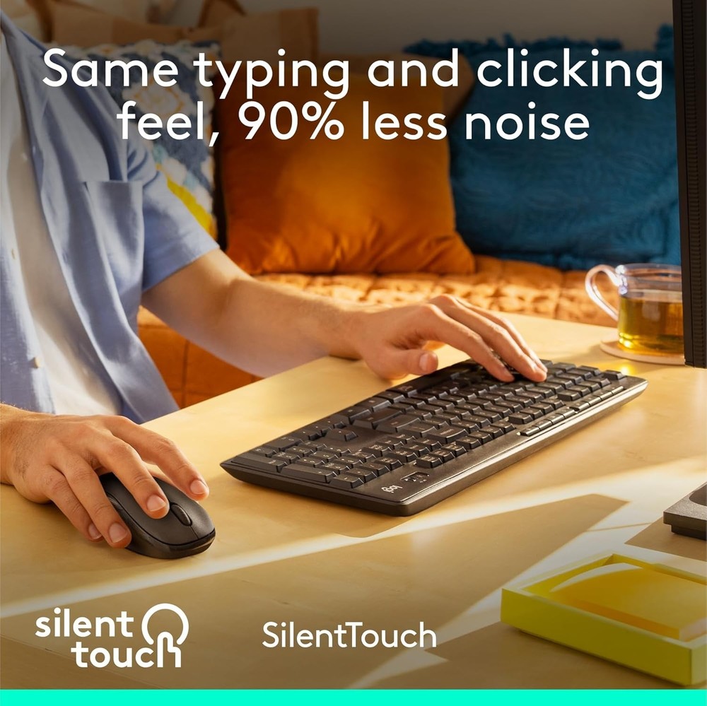 Silent and Efficient MK295 Wireless Keyboard Mouse Combo - 24 Battery Life