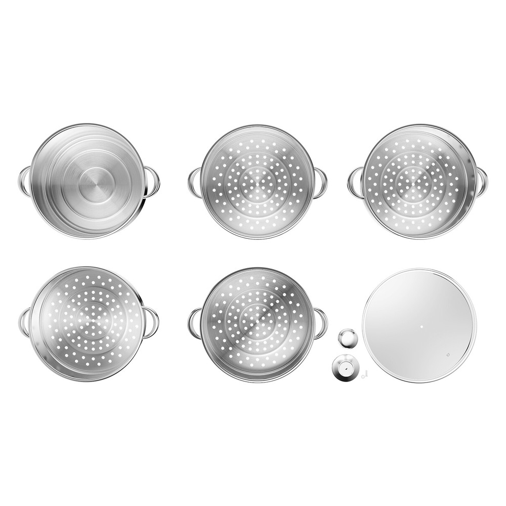 5-Layer Pot Steamer Multi-Layer Cookware Pot Cookware Stainless Steel Pot 28cm