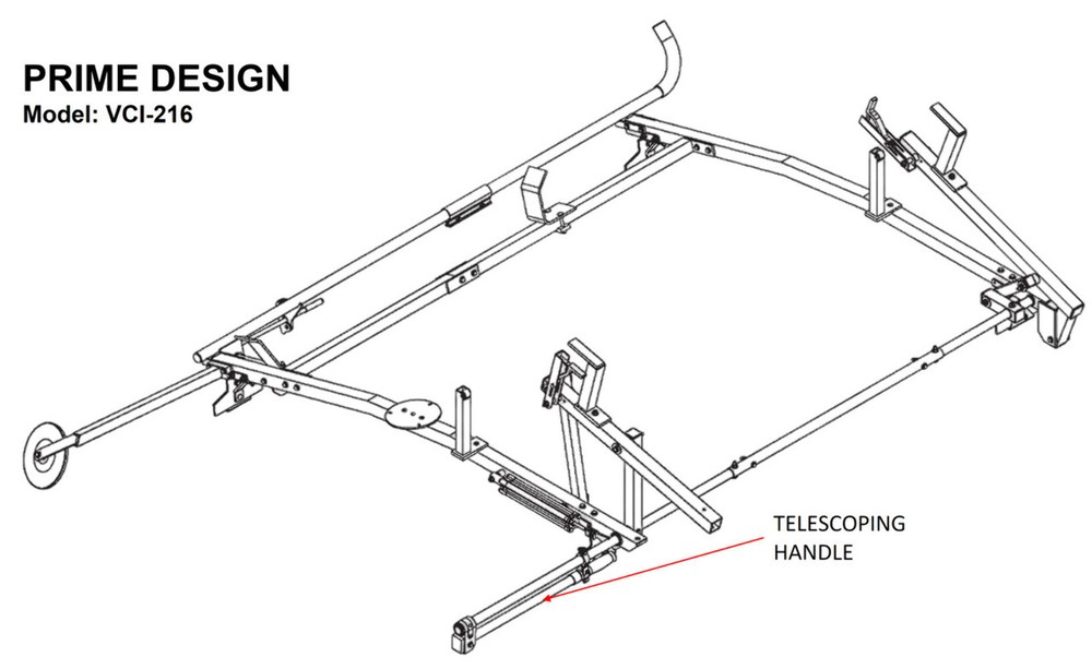 Prime Design ErgoRack Telescoping Handle ELR-811-20