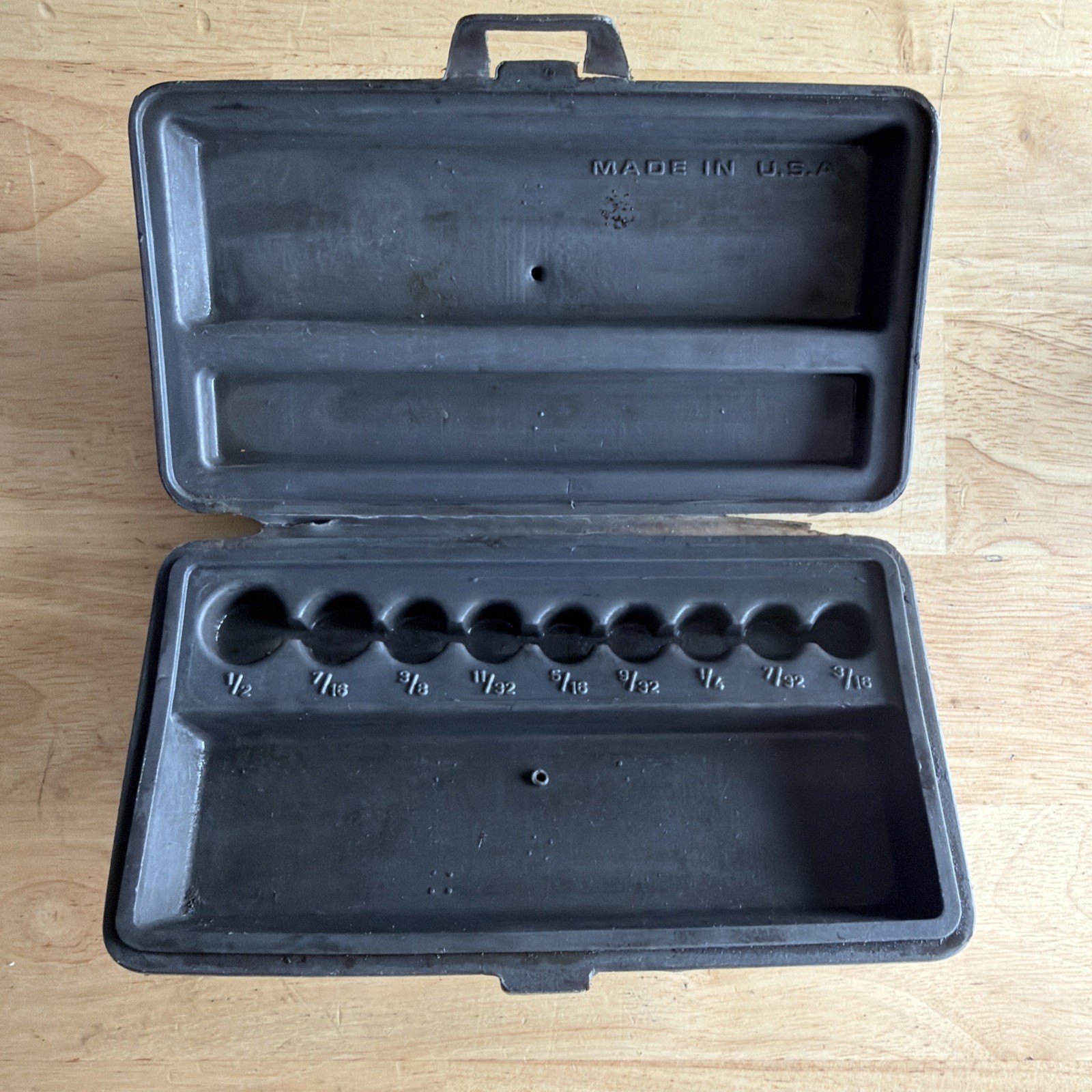 Craftsman Crown Logo Permanex CASE ONLY 1/4" Drive Socket Wrench Set USA READ!