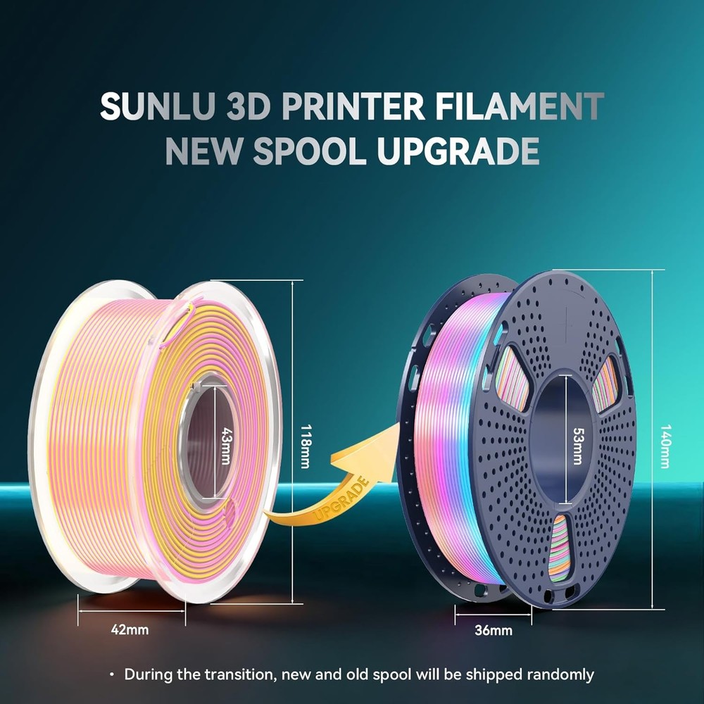 SUNLU Silk PLA Filament Bundle Multicolor 2kg