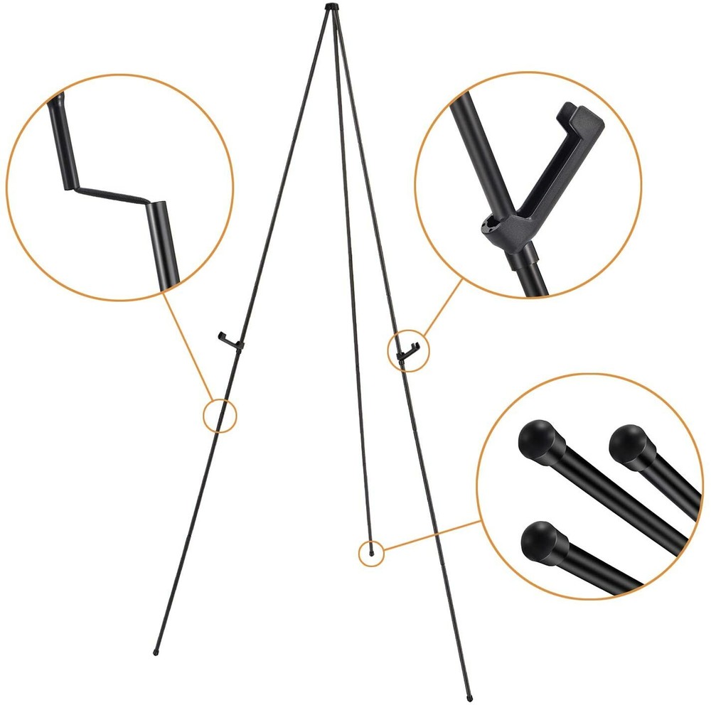 Magicfly Display Easel, 63 Inch Telescoping Easel Aluminum Easy-Folding Easel