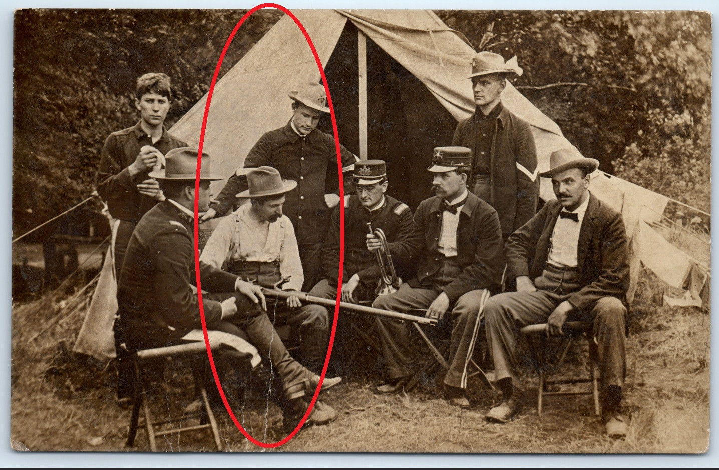 Pennsylvania PA Guard Spanish American War RPPC Real Photo Postcard Army