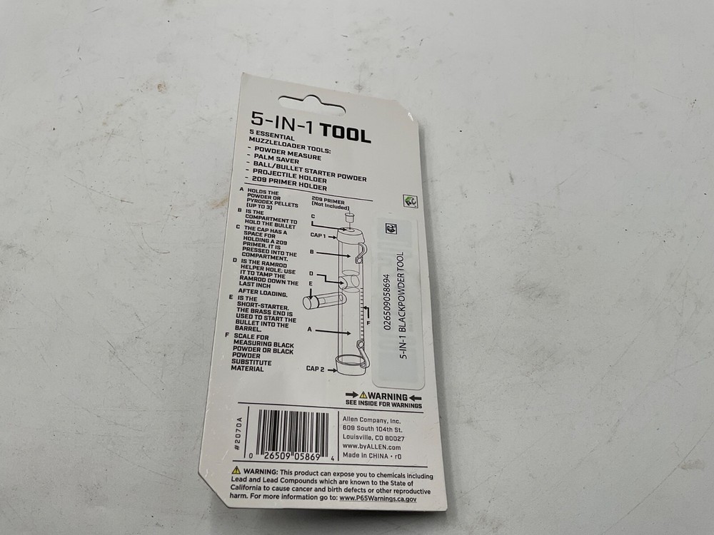 NICE 👍Allen Thunder Cloud 5 In 1 Muzzleloader Tool Black Powder