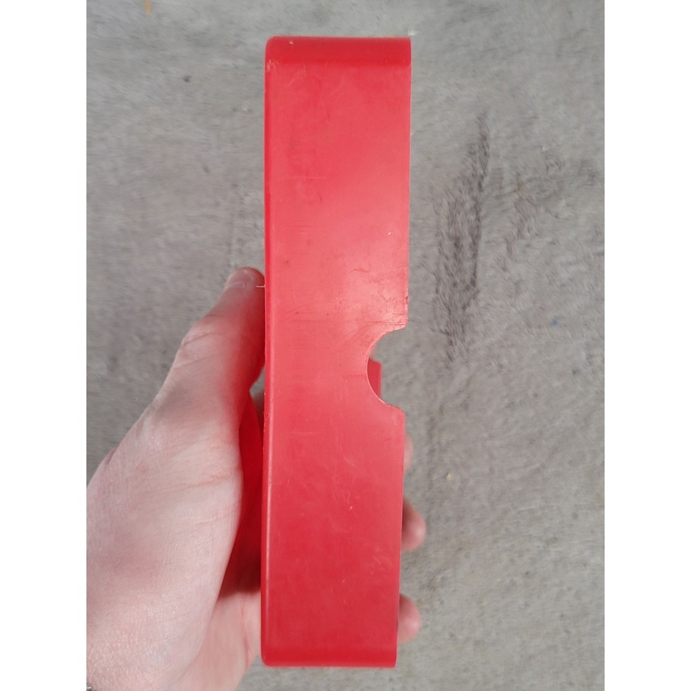 Red Plastic 50 Round Ammunition Storage Box Case with Grid Divider Tray