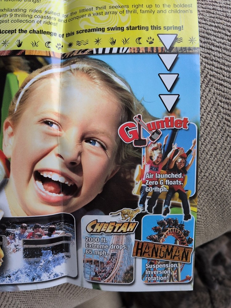 2005 Wild Adventures Amusement Theme Park Brochure Map Guide Pamphlet