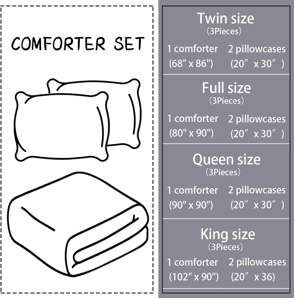 Skull Bedding Set - King Size Gothic Boho Comforter Set with Skull Pattern
