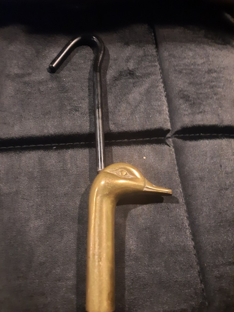 Brass Duck Head Flue Damper Pull Hook 9" Custom decor inc