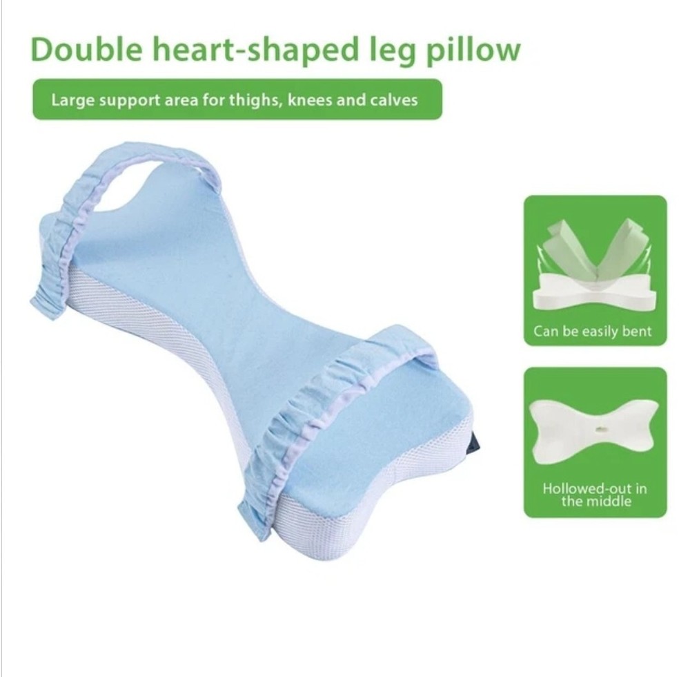 Memory foam Knee Pillows for Side Sleepers - Leg Pillow Foldable Sciatic * Grey*