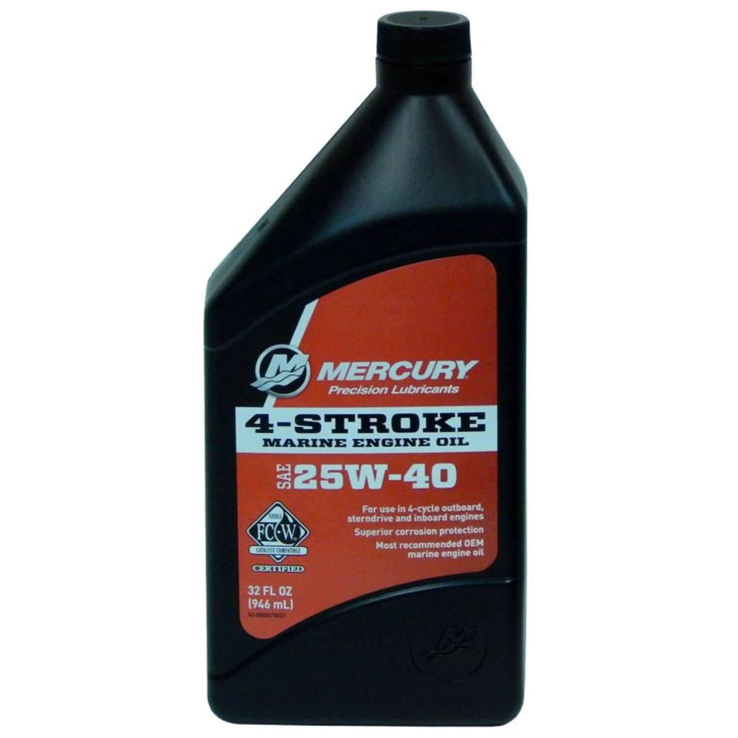 Mercury Marine/MerCruiser New OEM 4-Stroke Engine Oil, 25W-40 1qt., 92-8M0078627