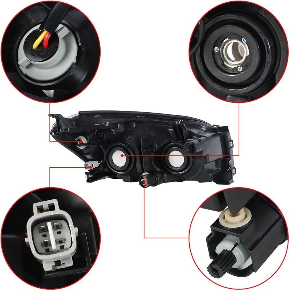 Driver and Passenger Side Halogen Headlights Assembly Repalcement for RAV 4
