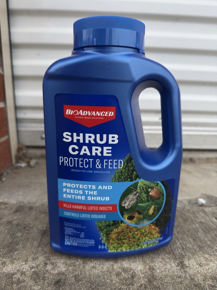 BioAdvanced Shrub Care Protect & Feed Granules 4 lbs Rainproof, Kills Aphids