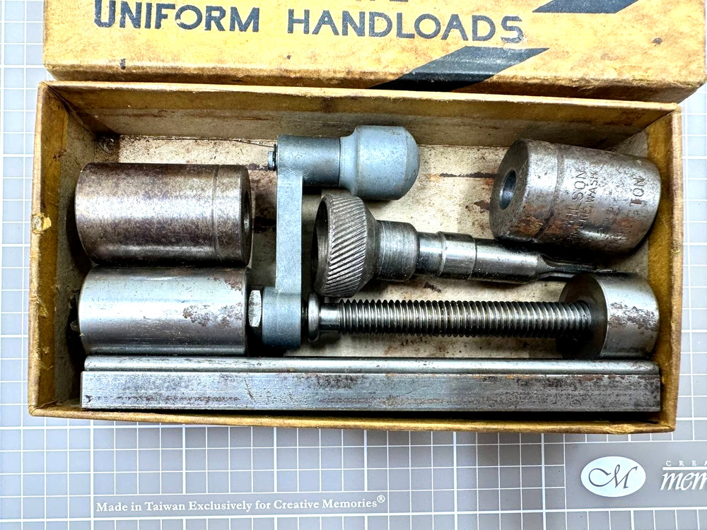 Vintage L.E. Wilson Case Trimmer Kit Reloading Tools Gages w Case Holders Box