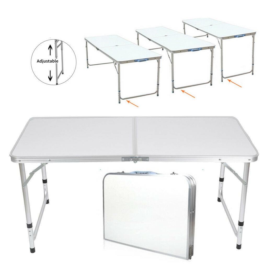 4ft Aluminum Camping Folding Table Portable Office Camping Picnic