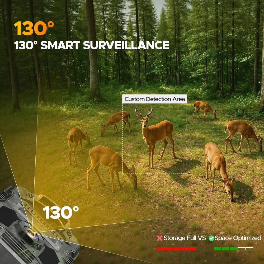 Solar Trail Camera 4G LTE Cellular Security Camera with SIM Card Live Streaming✅
