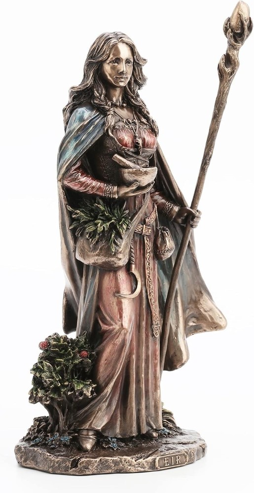 Mythological Valkyrie Statue, 9.5 Inch Cold Cast Bronze for Tabletop Display