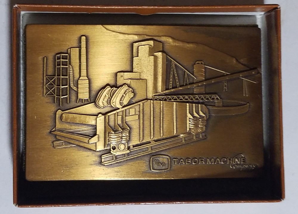 Tabor Machine Belt Buckle with Box