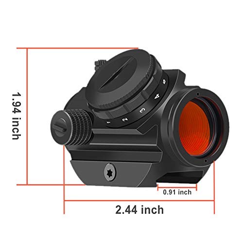 2 MOA Red Dot Sight Compact Red Dot Scope 1 x 22mm，Selectable with 5 RDS-22