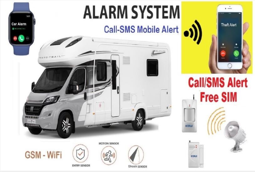 Motorhome-Caravan-Campervan Wireless Alarm Security System Mobile Call/SMS Alert