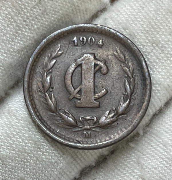 1904 m Mexico One Centavo Coin