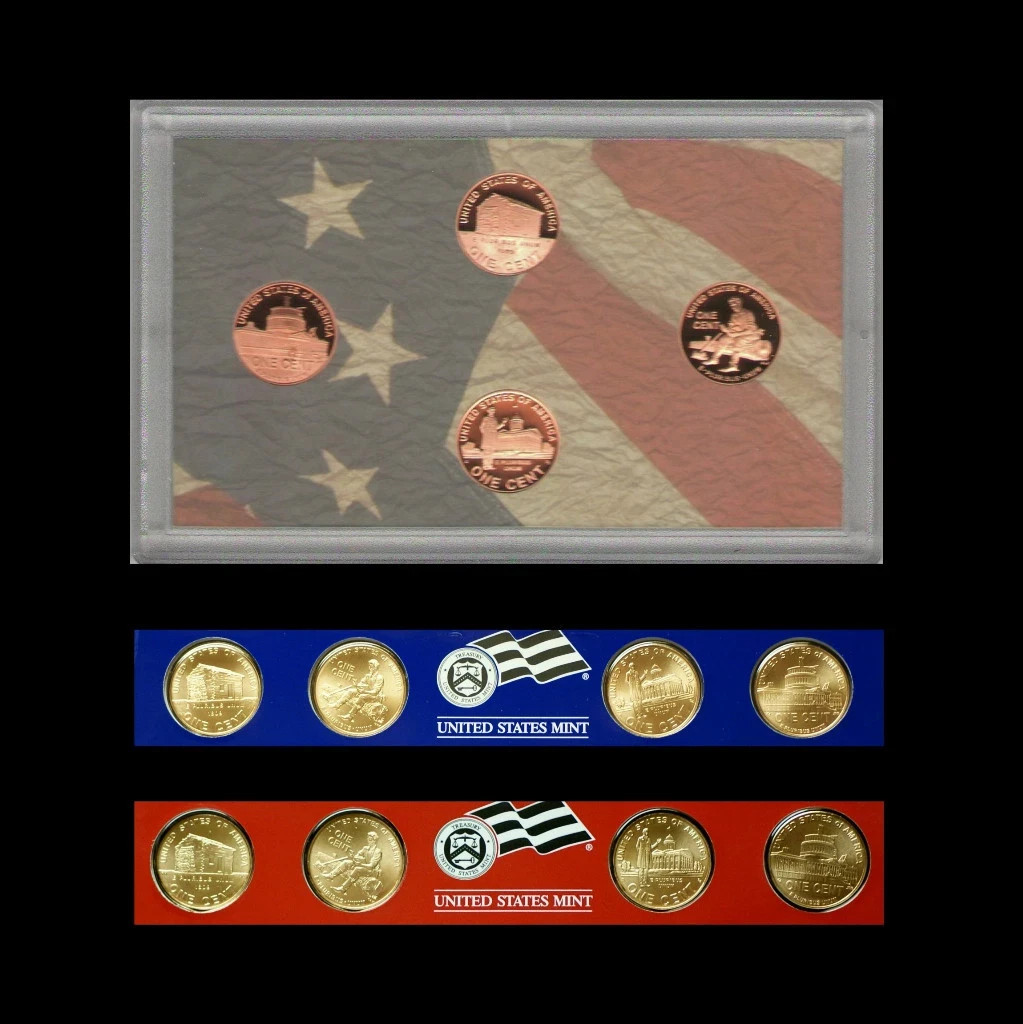 2009 P D S Lincoln Cent Penny - Proof & B.U. / Satin Finish 12 Coin Set