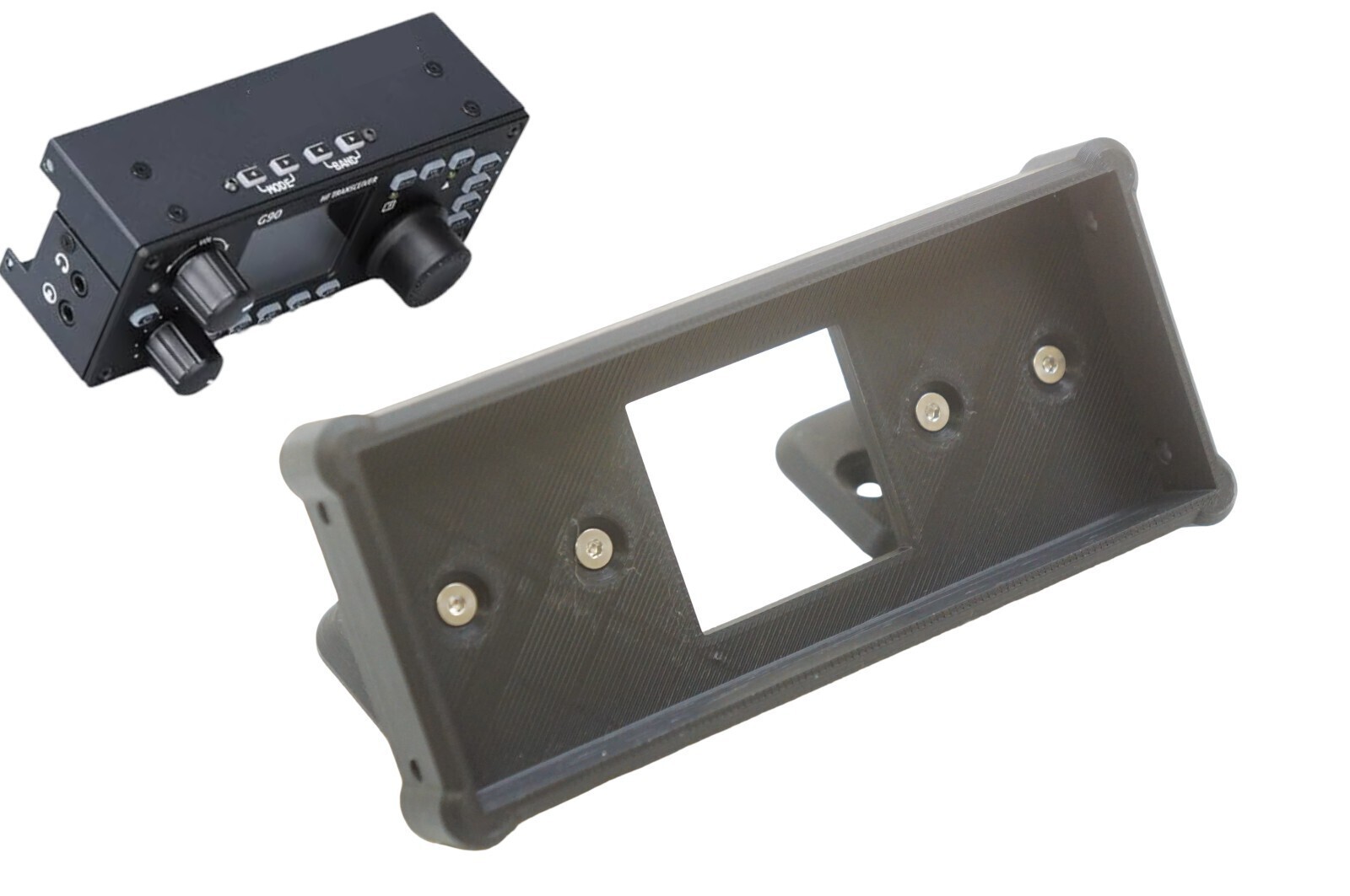 Front Head Unit Swivel Wall Mount Holder Pitch up/down for Xiegu G90 HF Radio