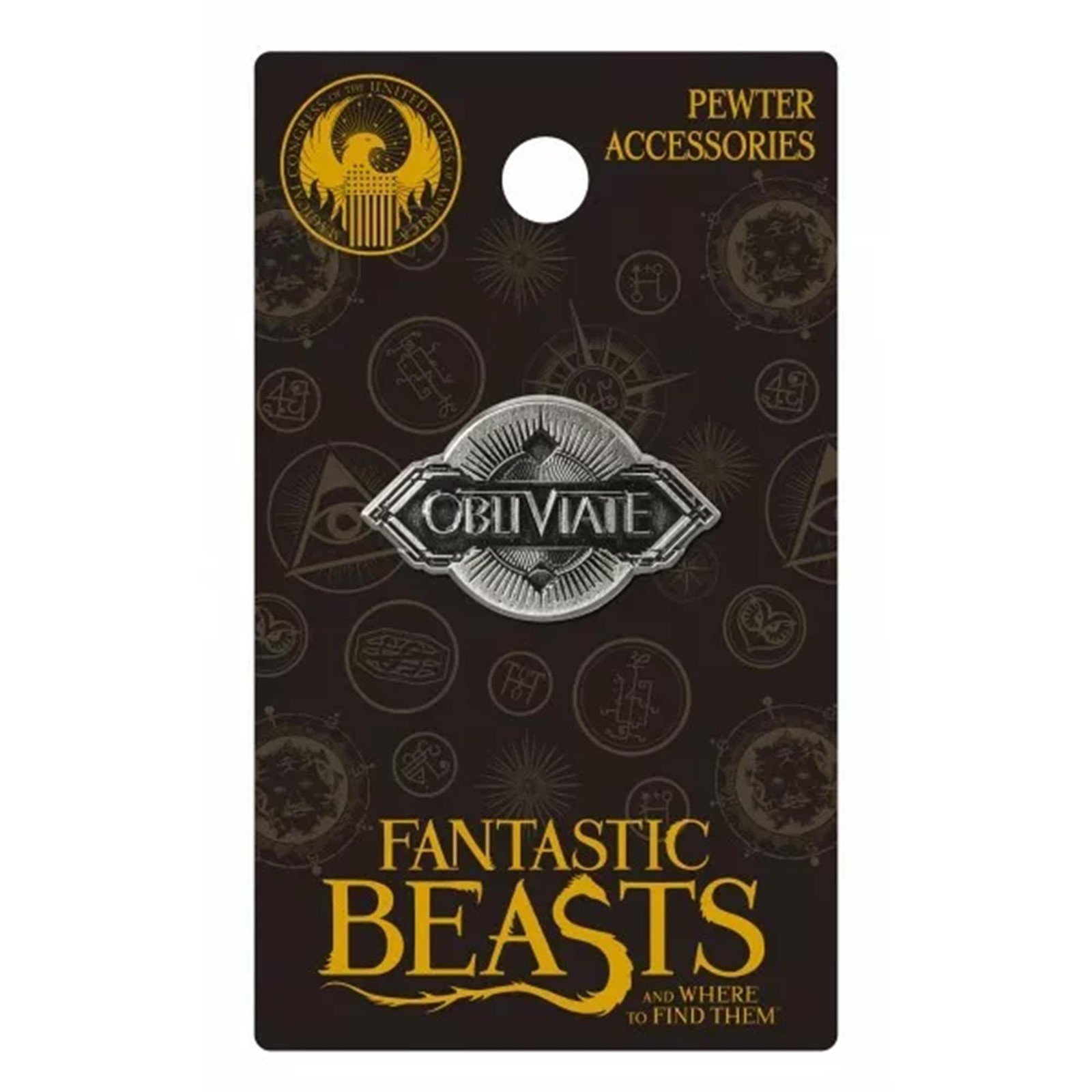 Harry Potter Fantastic Beasts Pewter Lapel Pin Obliviate