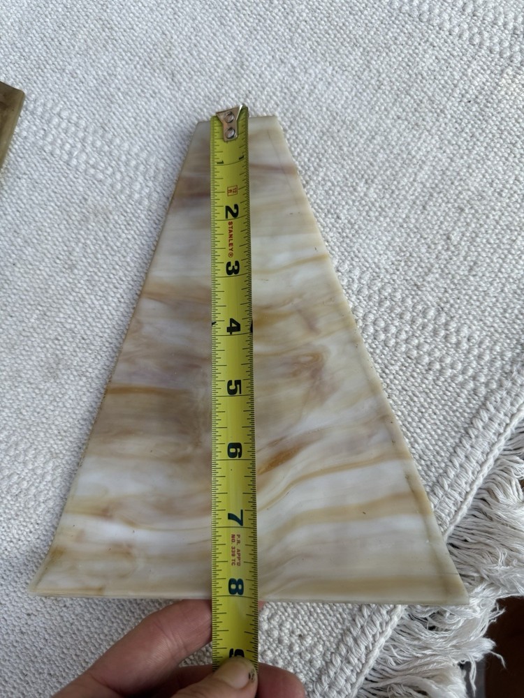 Slag Glass Replacement Panel for Table Lamp